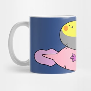 Cockatiel and Axolotl Mug